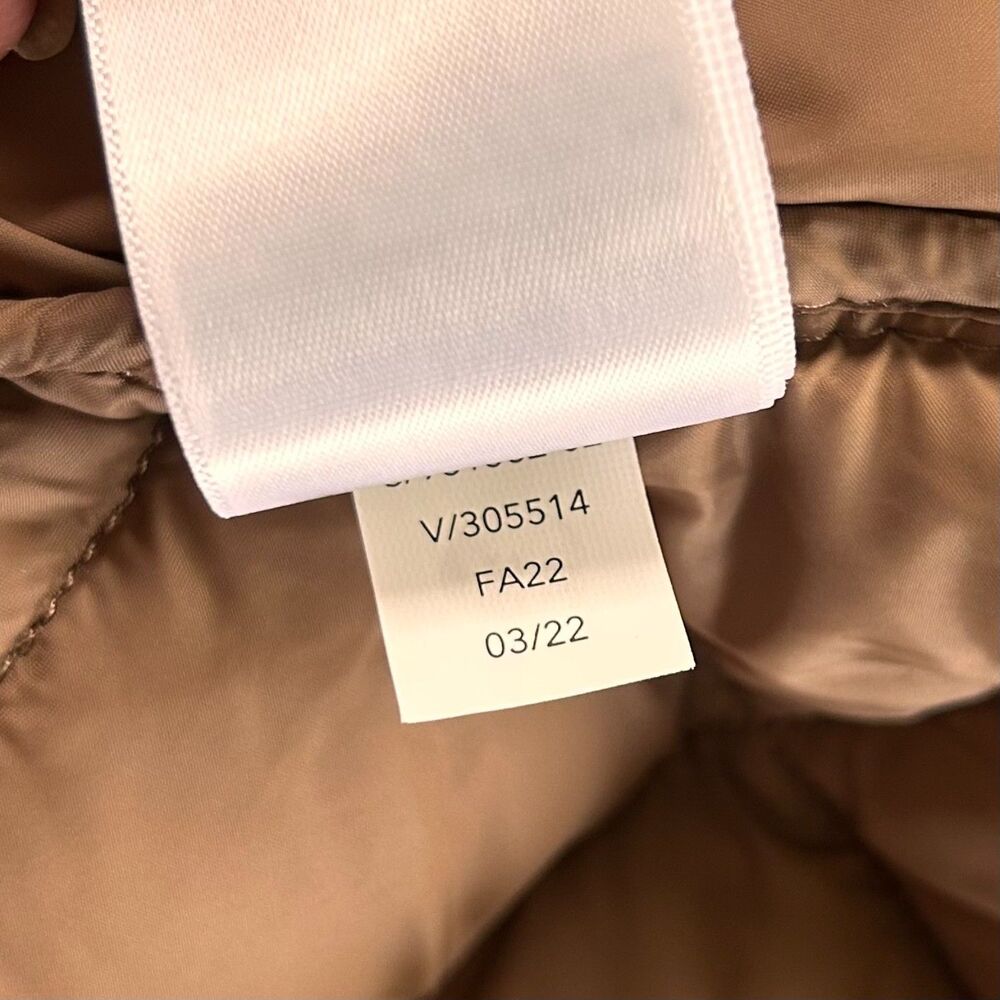 Athleta Whisper Featherless Parka XL Quilted Hooded Coat Brown Fall 2022 - Picture 11 of 11